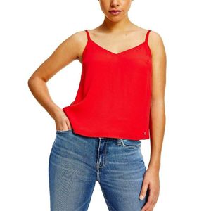 Tommy Jeans dámský červený crop top - XS (XNL)